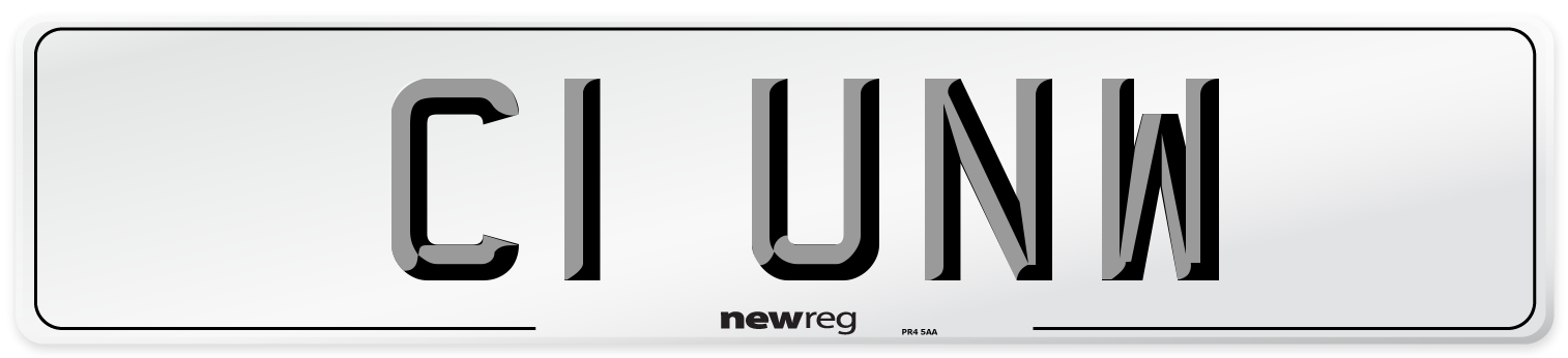 C1 UNW Number Plate from New Reg